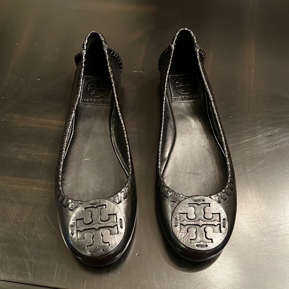 Tory Burch Black Flats